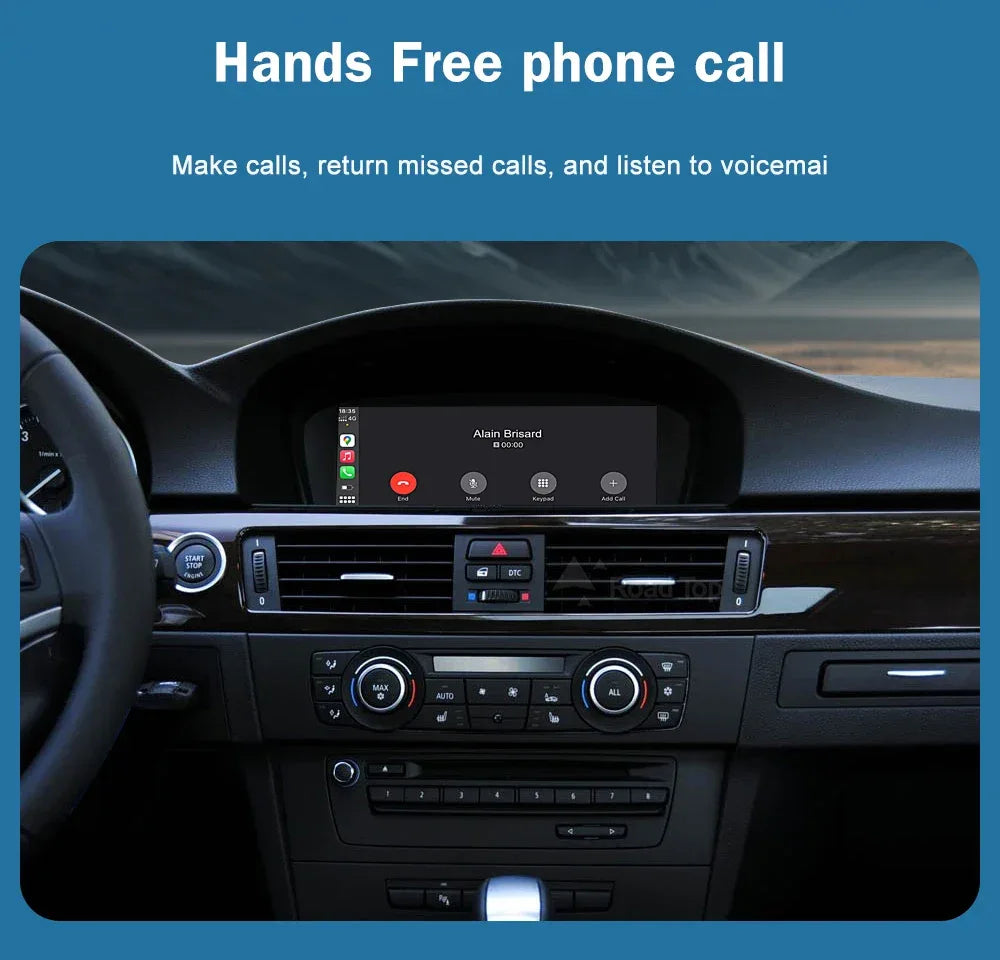 Road Top 8.8'' Wireless Carplay Android Auto Multimedia Display Screen For BMW 3 Series E90 E91 E92 E93 5 Series E60 E61 CCC CIC
