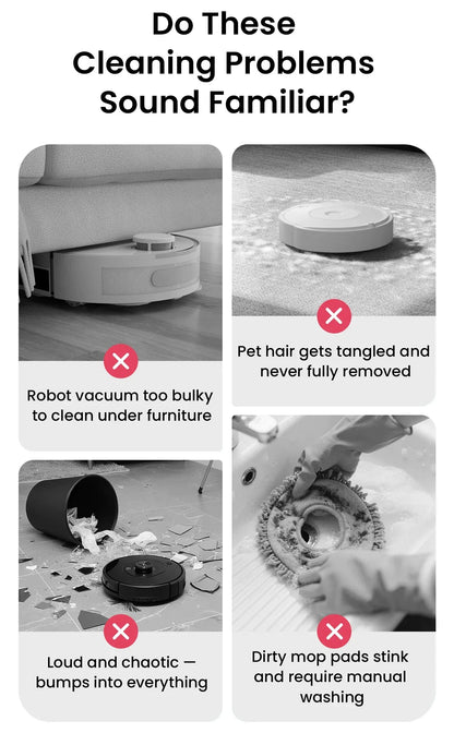 LEFANT M2L Plus Robot Vacuum Cleaner with Mapping, 6000Pa Suction, Emptying Station, Automatic Washing and Drying, DTOF Laser