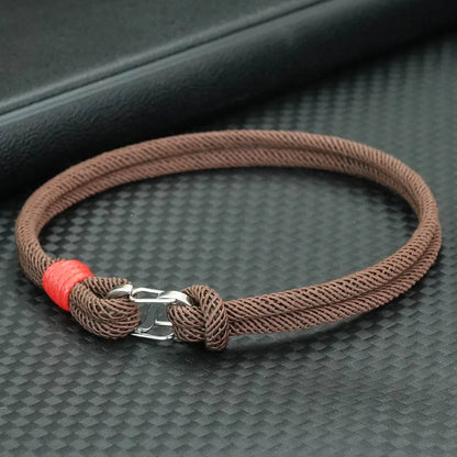 Simple Mens Bracelets Hand-Woven Detachable 7 Colors Rope Braclets Double Survival Braslet Pulseras Para Hombre Gift for Him