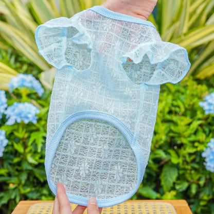 Dog Cooling Vest Thin Print Dog Clothes Summer Fashion Pet T Shirt Fly Sleeves Girls Dog Clothing Chihuahua Bichon Puppy Vests