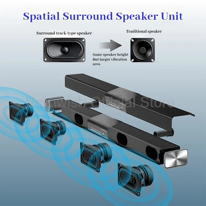 Powerful Bass 2.1 Soundbar With Subwoofer Wireless Karaoke Microphone Bluetooth 5.3 Home Theater Audio For TV Projector Home KTV