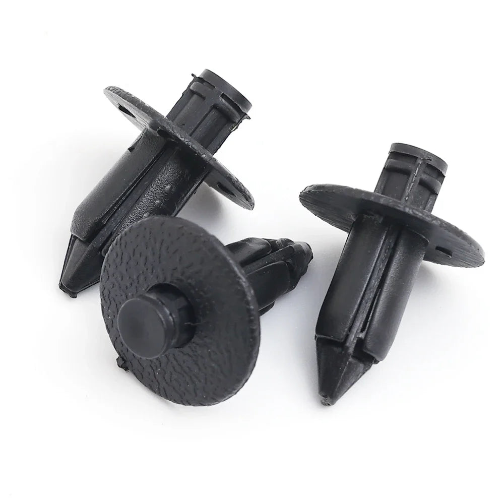 Car 8mm/6mm Hole Plastic Rivets Fastener Push Clip Black Auto Vehicle Door Trim Panel Retainer Fastener Clip Car Accessories