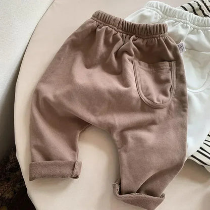 2025Spring Autumn New Baby PP Pants 1-5Y Boys Girls Cotton Striped Loose Harem Trousers Toddler Daily Infant Wear Kids Clothing