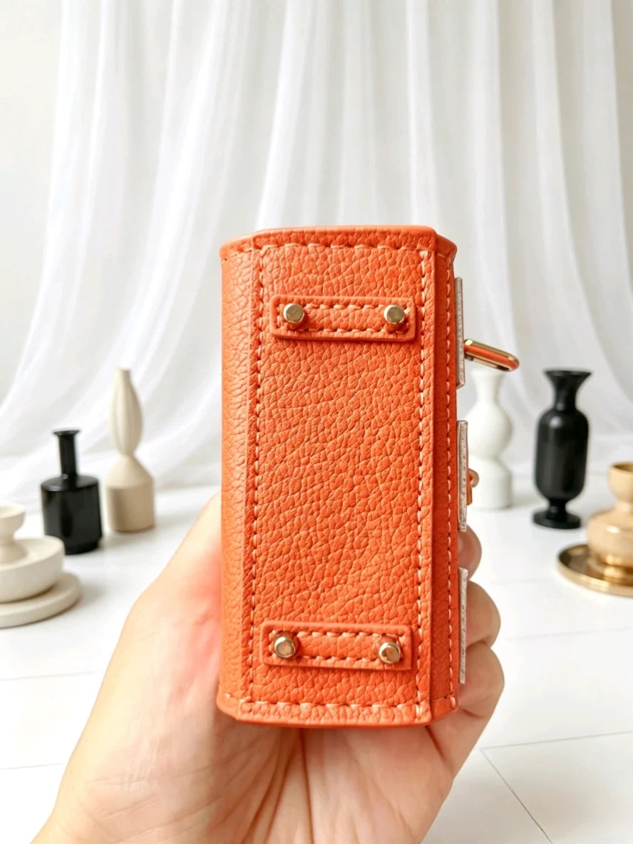 Mini Hanging Small Home Light Luxury New Fashion Decoration Envelope Headphone Leather Purse Leather Pendant Mini Keychain