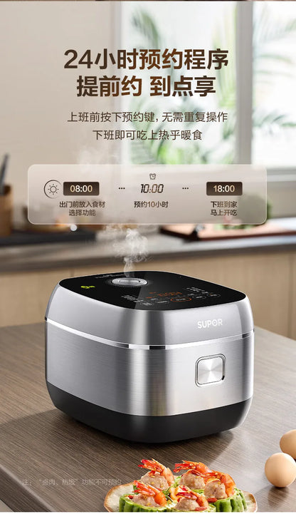 SUPOR 4L IH Ball Pot Rice Cooker Titanium Uncoated Non-Stick 316L Liner For 3-8 People 220V