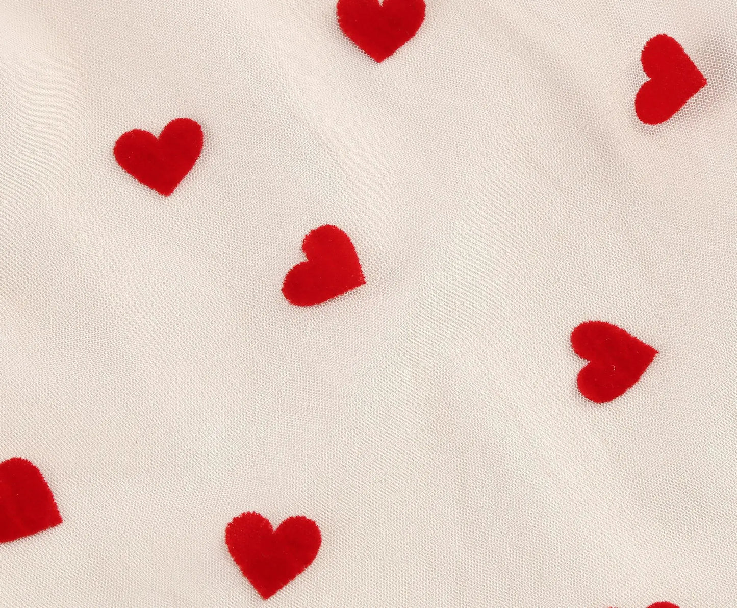 Knot Strap Strawberry Patchwork Vintage Dress 2025 Heart Flocking Valentine's Day Dress Women Birthday Party Pleated Mesh Dress