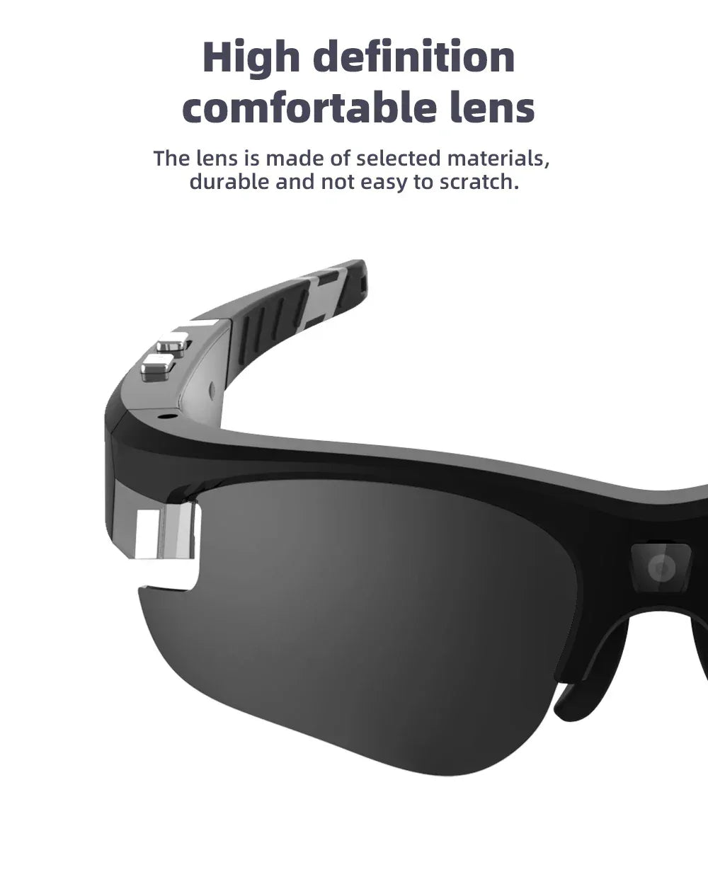 Mini FPV Smart Glasses Camera 1080P Portable FHD POV Bodycam for Bicycle Action Sports Vlogging