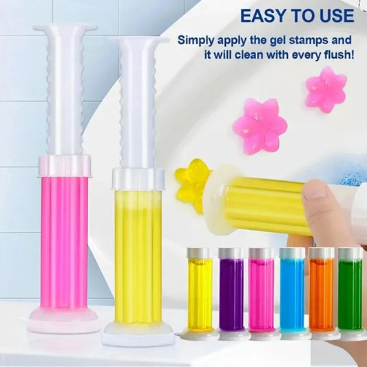 1-10Pcs Flower Gel Stamp Toilet Cleaner Air Freshener Bathroom Toilet Cleaning Gel Needle Design Fragrance Deodorant Supplies by PDG ibma
