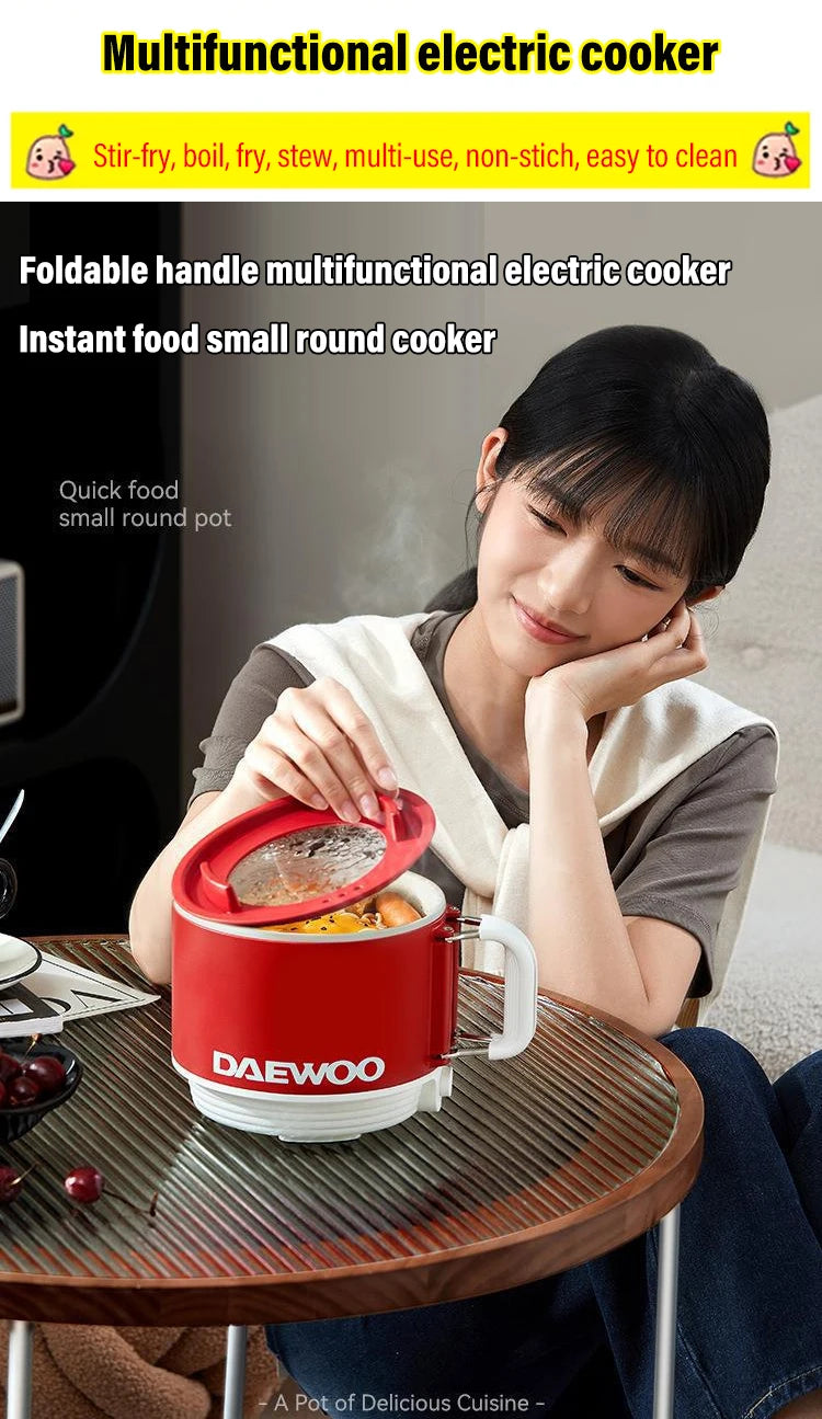 Multifunctional Electric Cooker Handle Foldable Electric Cooker