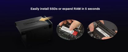 TERRAMASTER F6-424 NAS Storage 6bay - N95 Quad Core CPU, 8GB DDR5 RAM, 2.5GbE Port X2, Network Attached Storage (Diskless))