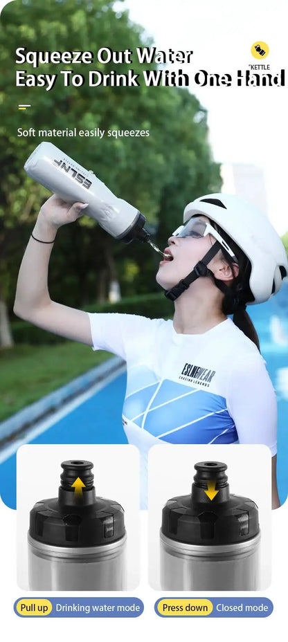 ESLNF Road Dual Bike Thermal Layer Leak-Proof 720Ml Keeping Bicycle Water Kettle Outdoor Cycling Sports Bottle