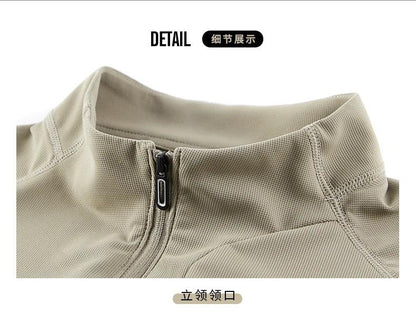 Quick Dry Men's Polo Shirt Stand Collar Pullover Male Long Sleeve Half Zipper Spring Big Size Plus Large 6XL 7XL 8XL Sport Golf