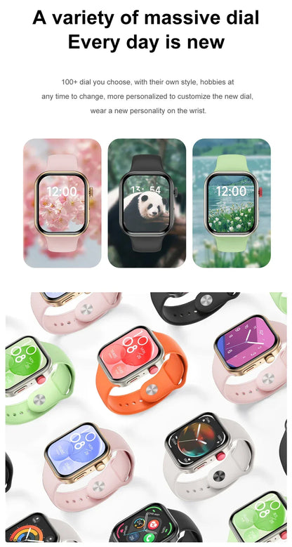 LIGE New Heart Rate Health Smartwatch Men Women 2.01" Bluetooth Call Music Smart Watches Ladies Sports Fitnesss Smart Watch Gift