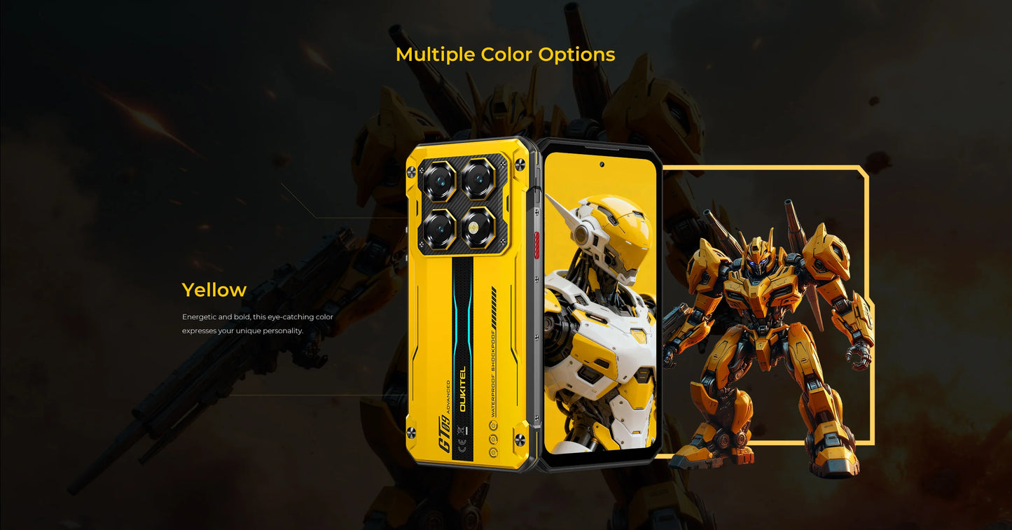 OUKITEL WP60 10000mAh Rugged Phone 7.2” HD+ Display 48GB(16+32) +512GB MTK 7025 Smartphone Android 15, 108MP Camera, NFC, 120Hz