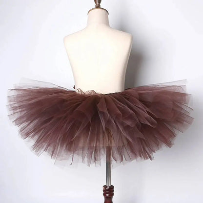 Ensemble jupe tutu ours brun pour bébé fille, déguisements de Noël et d'Halloween, jupes animaux, tutus pour anniversaire et danse (0-14 ans).