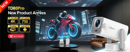 ThundeaL Portable Mini Projector TD92 Pro FHD 1080P Full HD Beam 4K Video WiFi Android Projector TD92Pro 3D Movie Home Theater