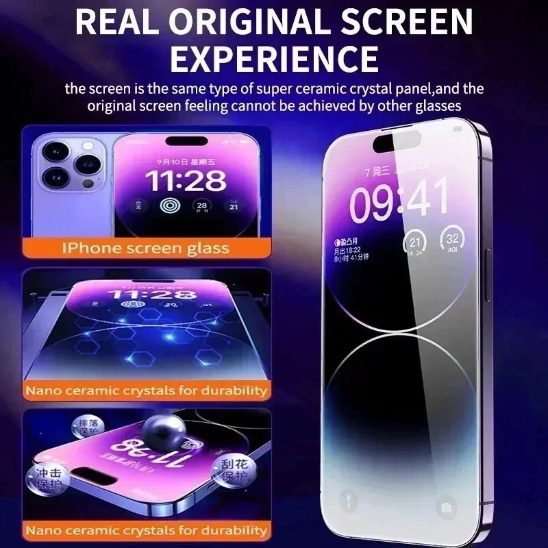 5pcs HD Tempered Glass Screen Protectors for iPhone 17 16 Pro Max XR XS 15 14 11 12 13 mini Scratch-Proof Dust-Free Installation