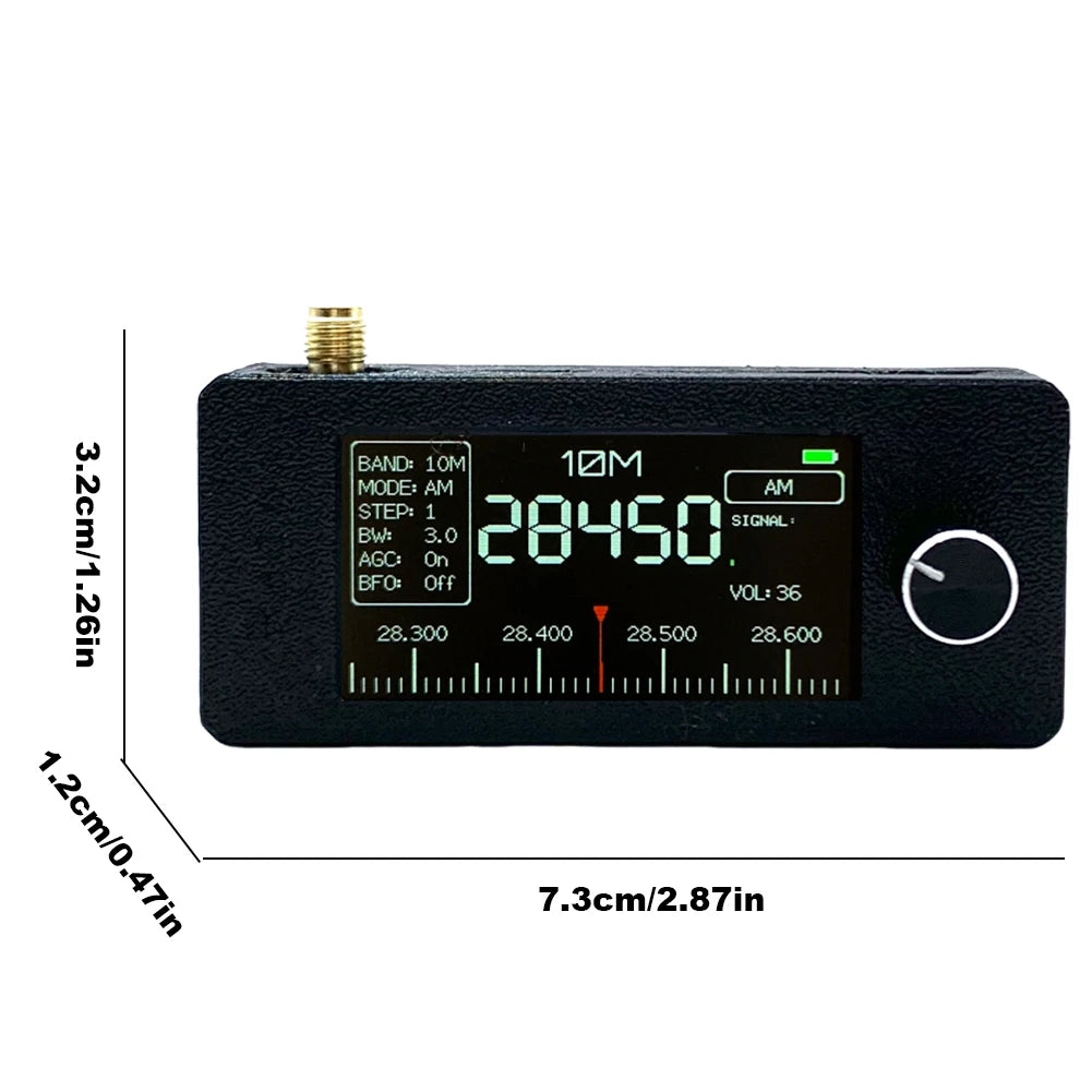 SI4732 0.5-108mhz Portable Radio LSB USB AM FM Pocket Mini Radio 1.9inch IPS Screen All Band Radio Receiver HF SW MW VHF Radio