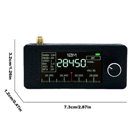 SI4732 0.5-108mhz Portable Radio LSB USB AM FM Pocket Mini Radio 1.9inch IPS Screen All Band Radio Receiver HF SW MW VHF Radio