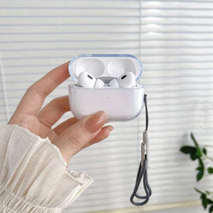 For Airpods 4 3 2 1 Pro Pro2 Pro 3 Soft TPU Earphone Case with Lanyard  Transparent Shockproof Cover Headphone Accessories