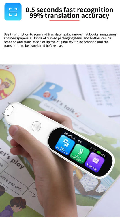 SD02 Intelligent Translation Machine Offline Chinese English Scanning with 112 Multilingual Translation Pens