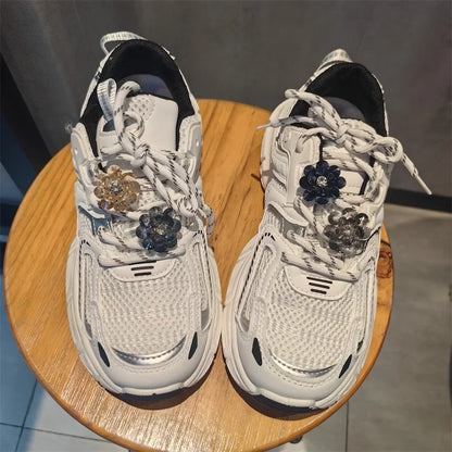 New Pearl Flower Shoes Accessories Fruit Crystal Shoe Charm Buckle Shoe Laces Charms for Sneakers Decorations 1Pcs