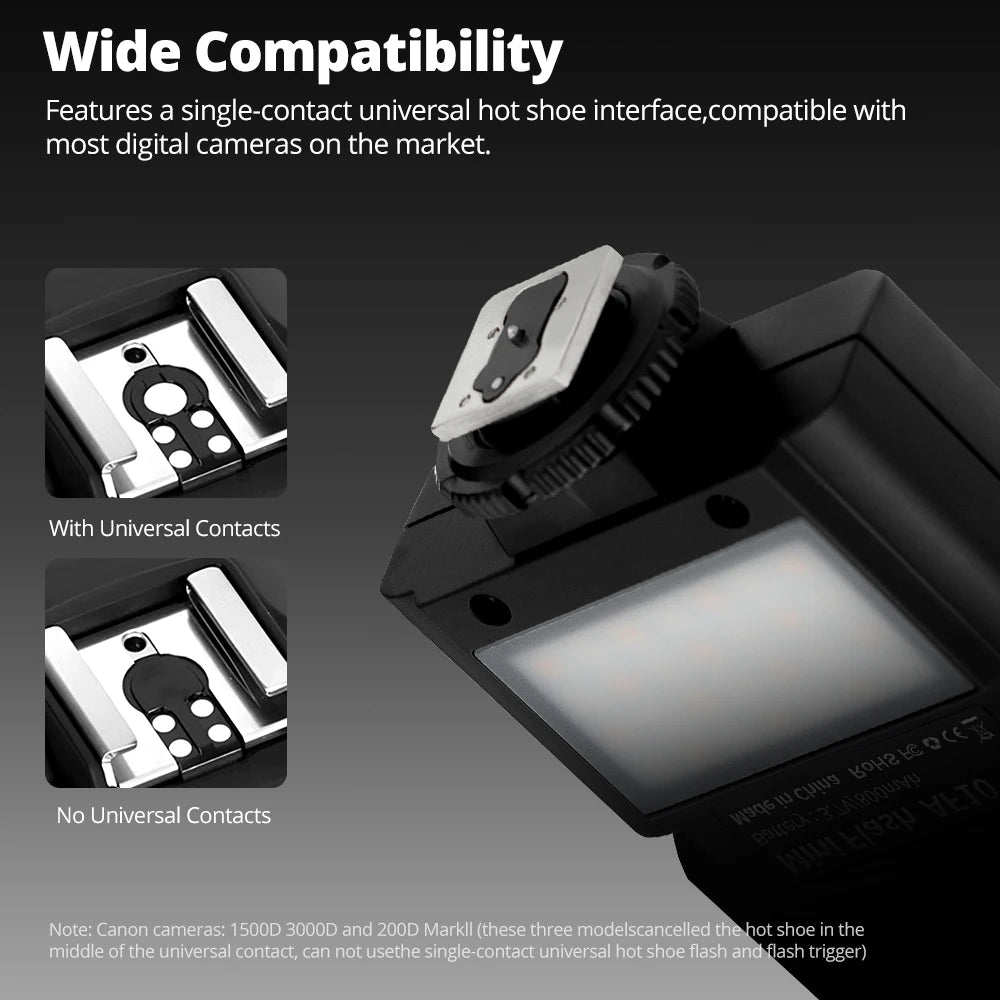 AMBITFUL AF10 Mini Camera Flash Speedlite On-top Flashlight For Sony Canon PENTAX Nikon FUJIFILM OLYMPUS