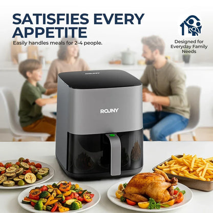 5L Air Fryer with Miui-Cyclone Tech, Electric Hot fryer Oven Oilless Cooker with Touch Control & Nonstick Basket, Visible Window