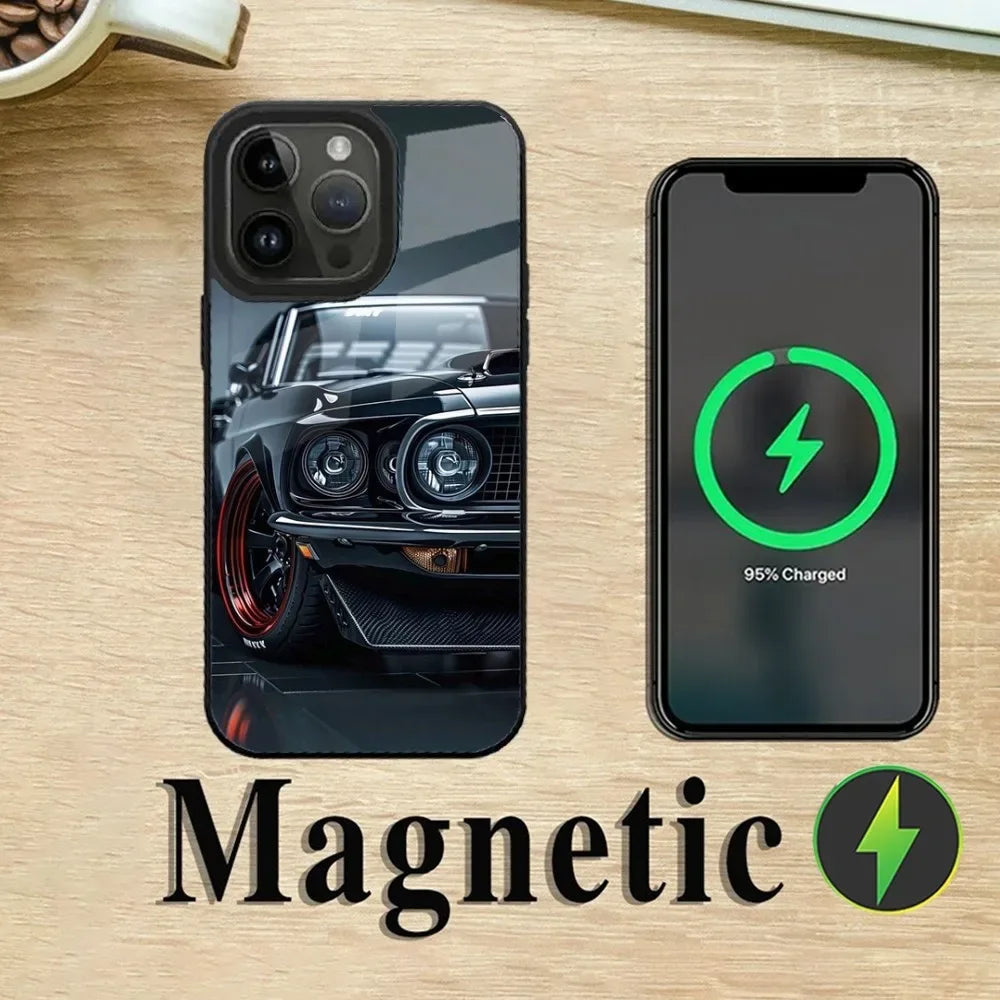 F-Fords Car M-Mustang Phone Case For iPhone 16,15,14,13,12,11,Plus,Pro,Max Mini Magsafe Magnetic Wireless Charging
