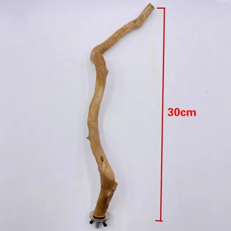 1Pc Pet Standing Stick Wild Grape Wood Pole Parrot Cockatiel Parakeet Station Board Bite Claw Grinding Toy Bird Cage Accessories