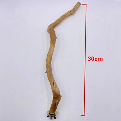 1Pc Pet Standing Stick Wild Grape Wood Pole Parrot Cockatiel Parakeet Station Board Bite Claw Grinding Toy Bird Cage Accessories