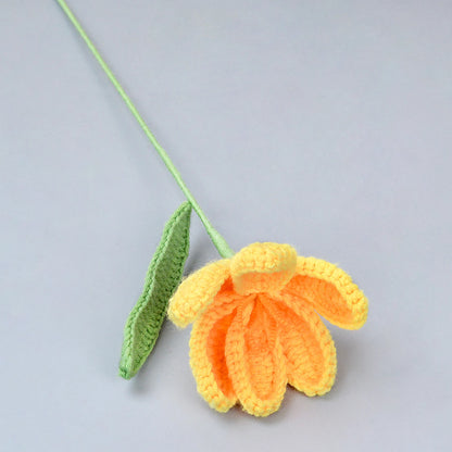 1pc Crocheted Tulip Bouquet, Knitted Tulip Flower Bouquet for DIY Valentine's Day, Christmas, Mother's Day, Father's Day Decro