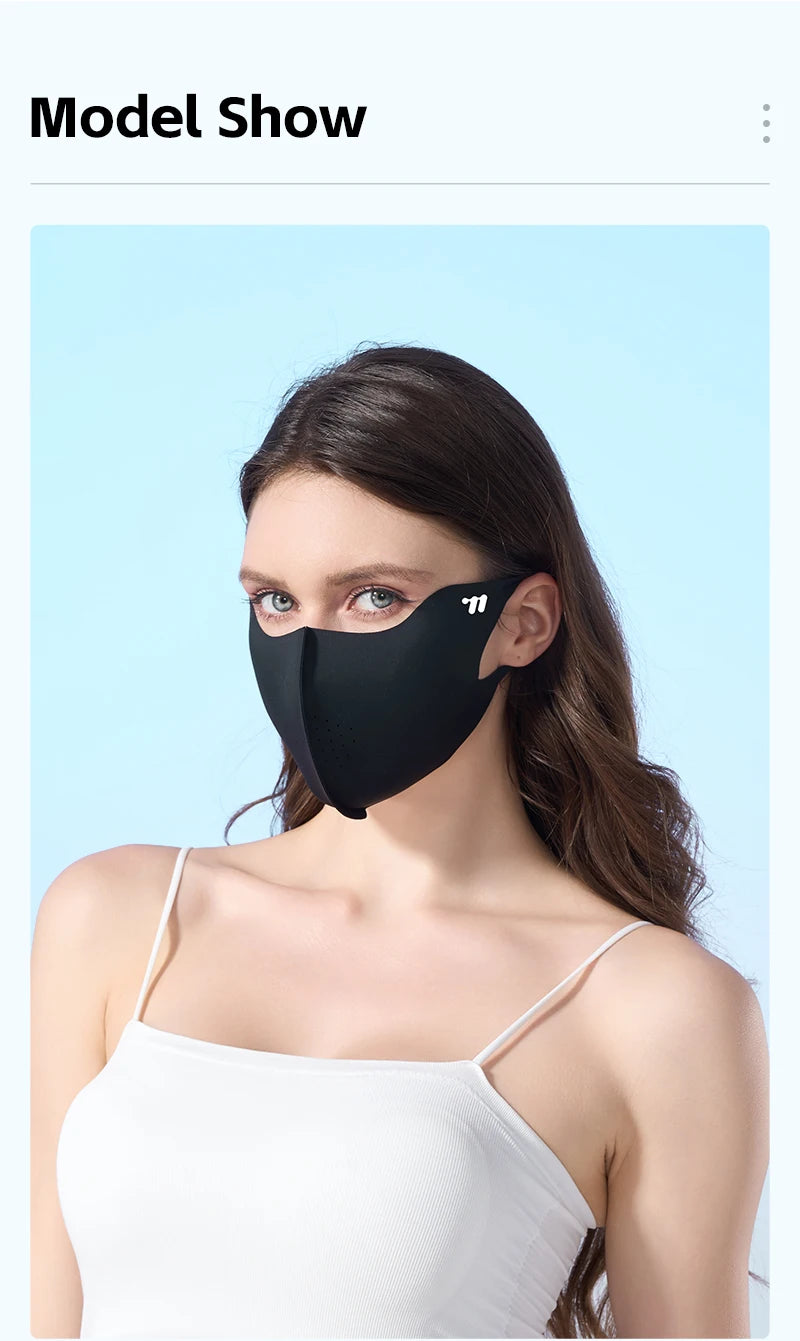 WEST BIKING Summer Sunscreen Traceless Mask 3D Ice Silk Breathable UV Protection Mask Summer Outdoor Sport Cycling Sports Masks