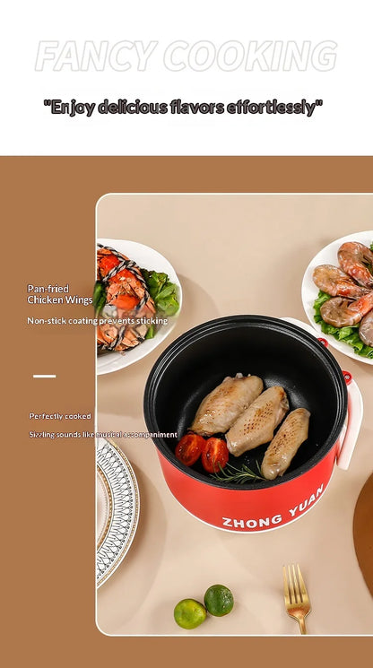 Folding Electric Pot Multifunctional Mini Cooker 15L Portable for Instant Noodles Dormitory Travel Fast Heating Auto Shut Off