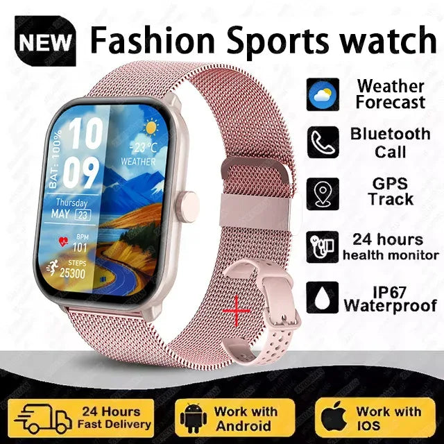 Global Upgrade Version Watch 5 HD AMOLED Display Screen Heart Rate Bluetooth Call GPS Track Waterproof Sports Men Smart Watch