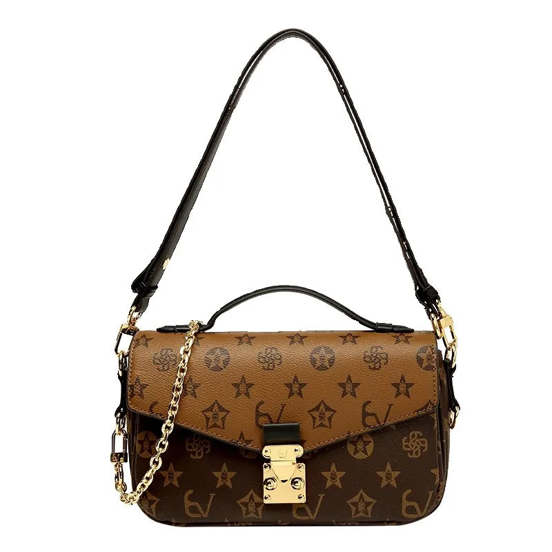 Light luxury brand women's handbag 2024 new autumn and winter high-end fashion designer mailman bag shoulder crossbody bag