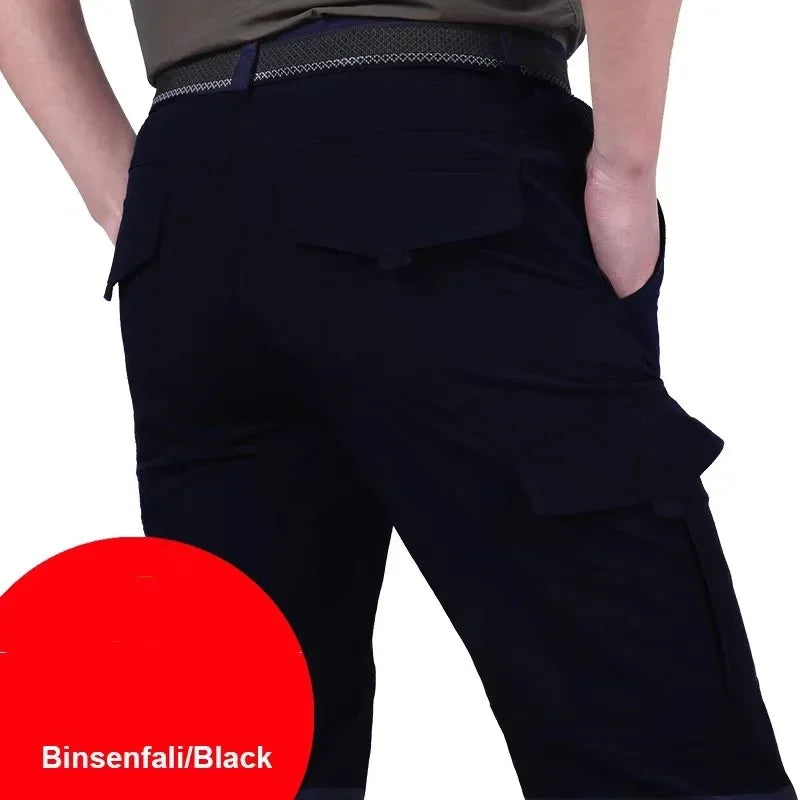 2025 New Outdoors Mens Tactical Pants Multiple Pocket Elasticity Urban Commuter Tacitcal Trousers Men Slim Fat Cargo Pant 5XL ﻿