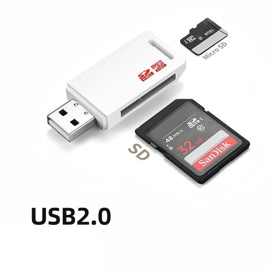 USB 2.0 TF Micro SD Card Reader High Speed Data Transfer Converter Computer Notebook Laptop USB Disk Card Writer Adapter Dongle by PDG ibma