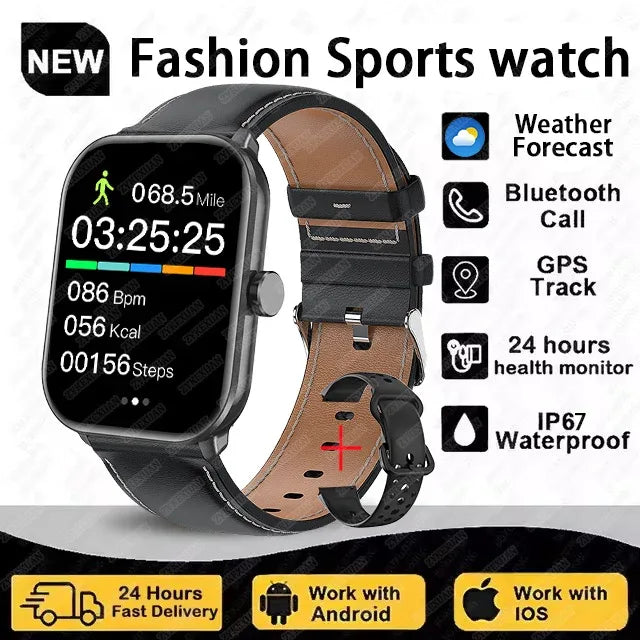 Global Upgrade Version Watch 5 HD AMOLED Display Screen Heart Rate Bluetooth Call GPS Track Waterproof Sports Men Smart Watch
