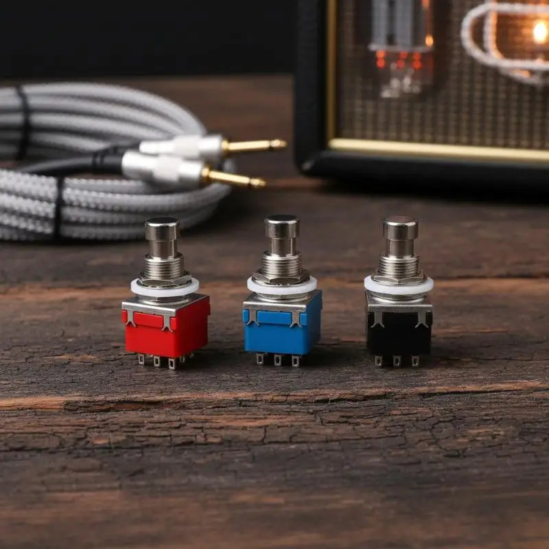NEW 1/3Pcs Button Direct Conversion Switch 9 Pin 3PDT Latching Guitar Switch Guitar Effects Pedal Box Stomp Foot True Bypass
