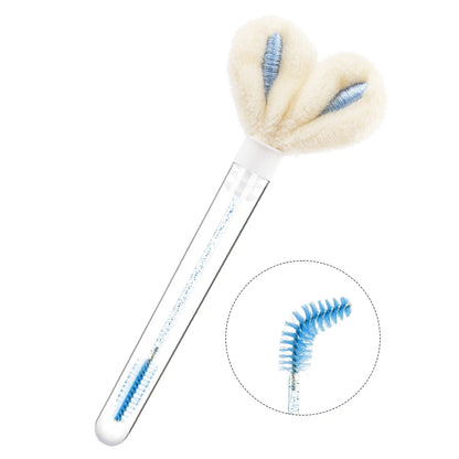 10pcs Tube Eyelash Brush Lash Extension Makeup Brushes Eyebrow Comb Rabbit Ears Designer False Eyelashes Microbrush Beauty Tool