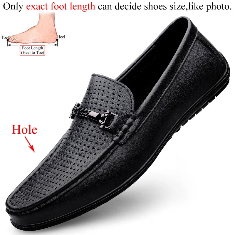 Men Loafers Slip on White Leather Shoes Casual Fashion Luxury Shoes Designer Italian Brand Loafer Moccasins Four Seasons