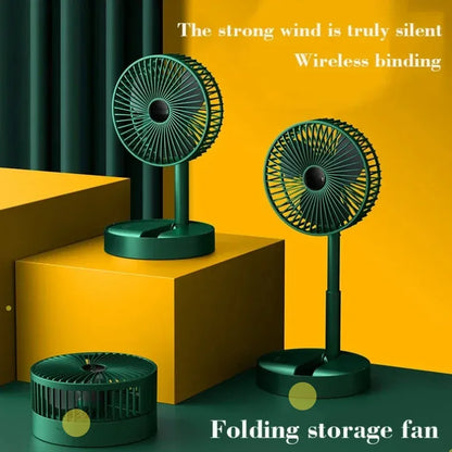 Desktop fan charging model, long endurance USB foldable mini retractable fan, dormitory portable desktop electric fan