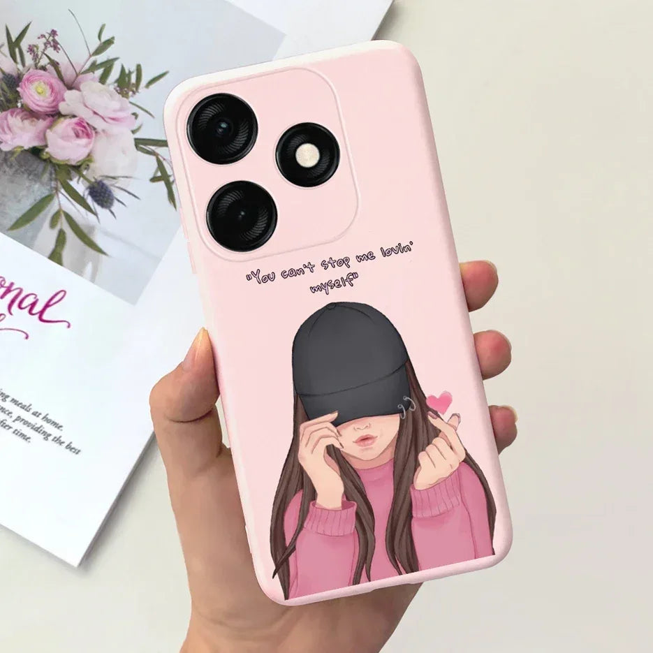For Tecno Spark 20 Case Spark 20C BG7n Prety Girls Butterfly Painted Phone Case For Tecno Spark 20 Pro Spark20 C Soft TPU Fundas