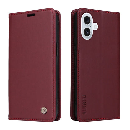 Magnetic Leather Wallet Flip Case for iPhone 17 Air 16e 16 15 14 13 12 11 Pro XS Max 8 7 Plus | Ultra Silm Design | Premium Case