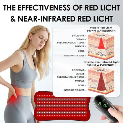 210pcs LED Bead Red Light Belt Red Infrared Light Therapy Pad LED Beauty Devices for Face and Body Back Knee Hands Feet Relief