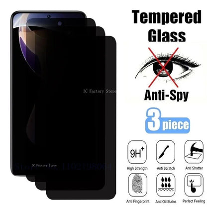 3Pcs Privacy Screen Protector For Xiaomi Redmi Note 13 11 10 Pro 12 9 8 10C 10A 9T 9C NFC 7 10s 11s 12s Anti Spy Tempered Glass by PDG ibma