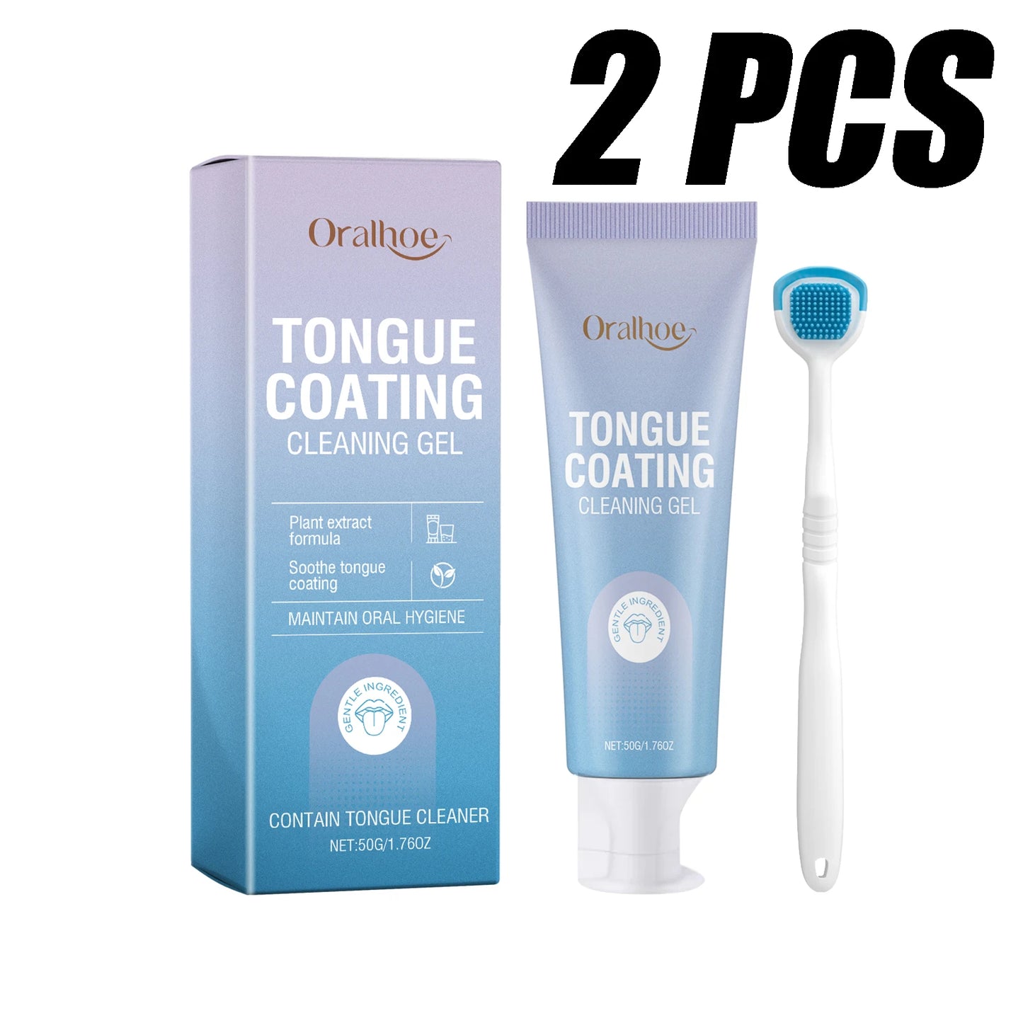 Tongue Cleaning Gel Removes Tongue Coating Inhibits Oral Bacteria Improve Bad Breath Fresh Breath Care Tongue Cleaning Gel Set