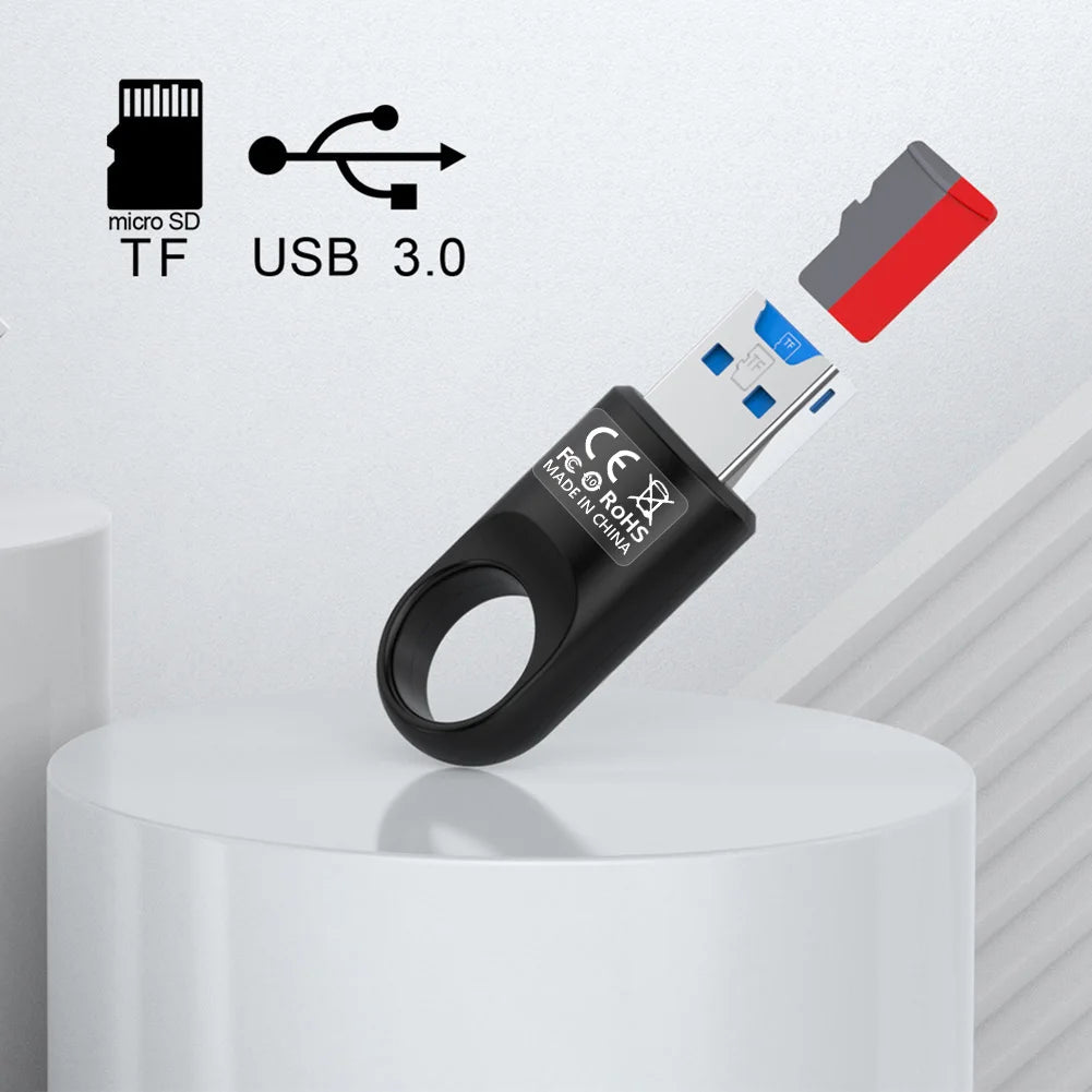 USB 3.0 Memory Card Reader Adapter High Speed Memory Card Reader USB 3.0 for TF SD PC Computer Laptop