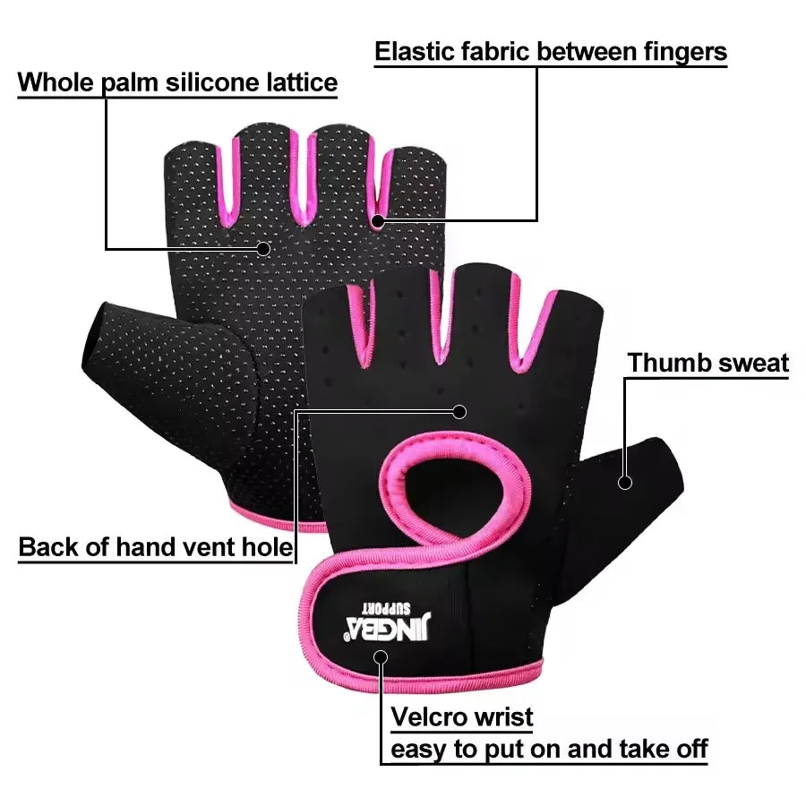 Unisex Gym Workout Gloves for Weight Lifting Fitness Body Building Sports Training Cycling Exercise - Durable Protection Grip